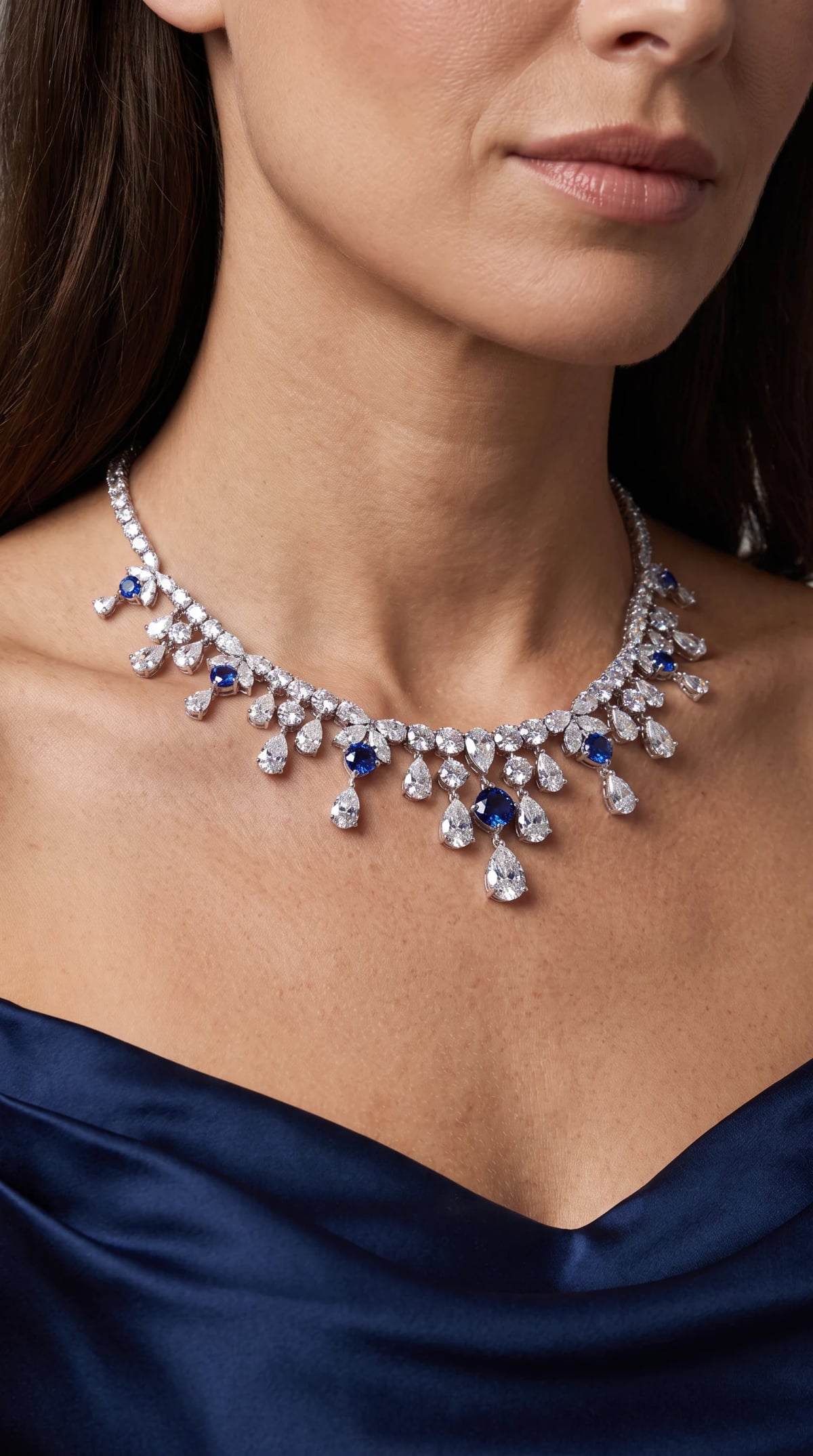 Belaroq Luxury Collection sapphire and diamond necklace