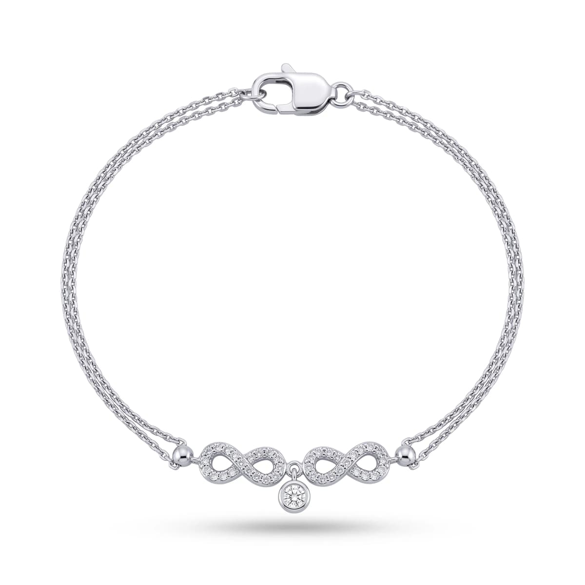 Belaroq Evania Glint Mode White Gold Lab Diamond Bracelet
